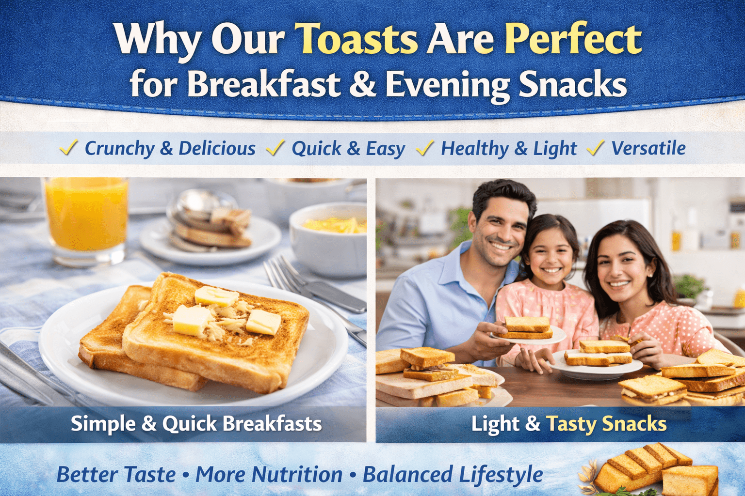 Why Our Toasts Are Perfect for Breakfast & Evening Snacks